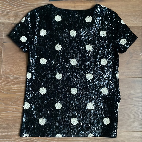 J Crew sequins polka dot t shirt - Picture 3 of 3